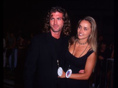 Both Kirsten Barlow and Joe Lando are wearing all black clothes.